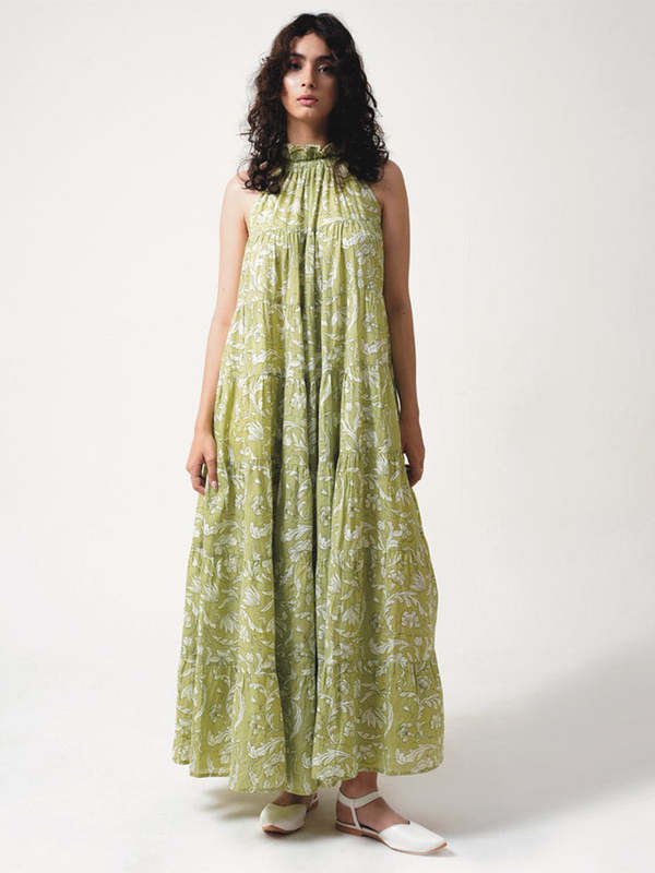 IKKIVI Lila Pear Dress - Green
