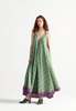 IKKIVI Madeleine Green Garden Maxi Dress - Green - Thumbnail 2