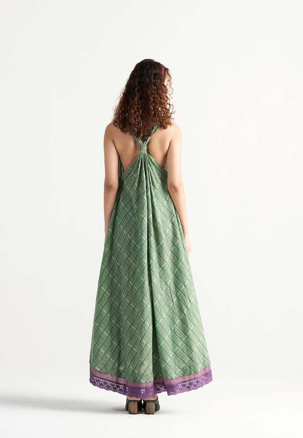 IKKIVI Madeleine Green Garden Maxi Dress - Green