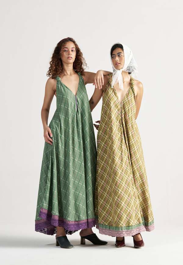 IKKIVI Madeleine Green Garden Maxi Dress - Green