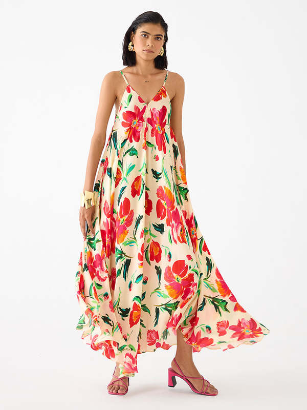 IKKIVI Majorelle Strappy Dress - Multi-Color