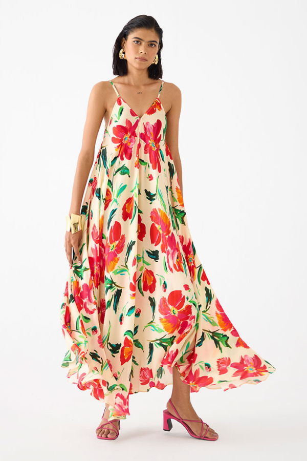 IKKIVI Majorelle Strappy Dress - Multi-Color