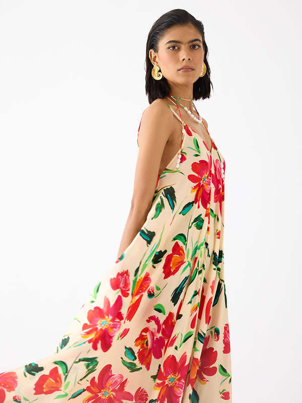 IKKIVI Majorelle Strappy Dress - Multi-Color