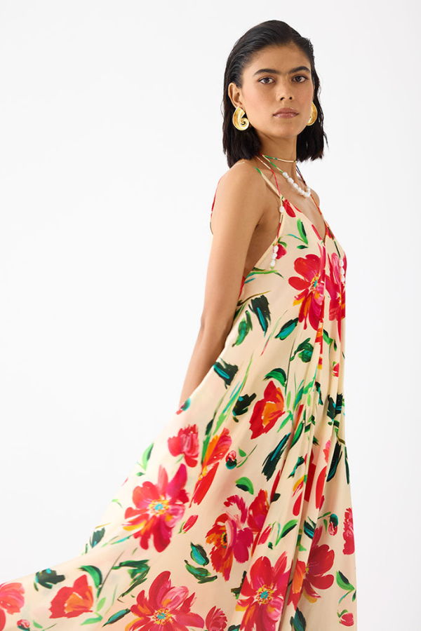 IKKIVI Majorelle Strappy Dress - Multi-Color