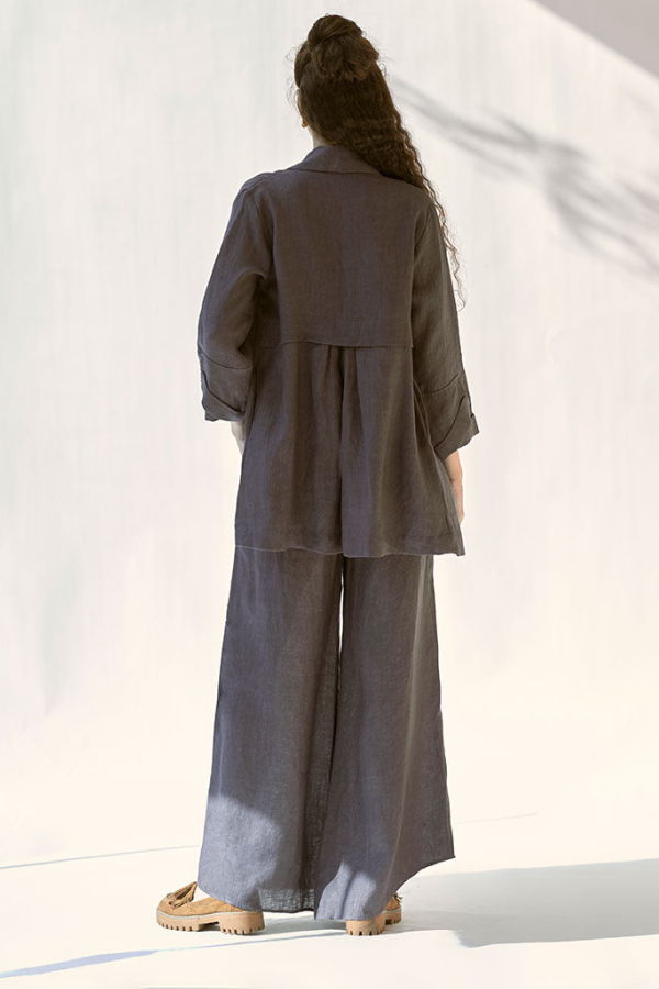 IKKIVI My Fav Charcoal Oversized Blazer Set - Gray