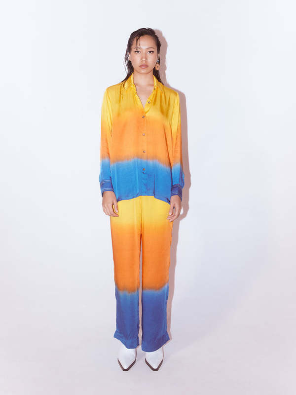 IKKIVI Ocean Leheriya Co-ord Set - Multi-Color