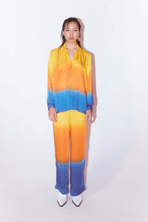 IKKIVI Ocean Leheriya Co-ord Set - Multi-Color