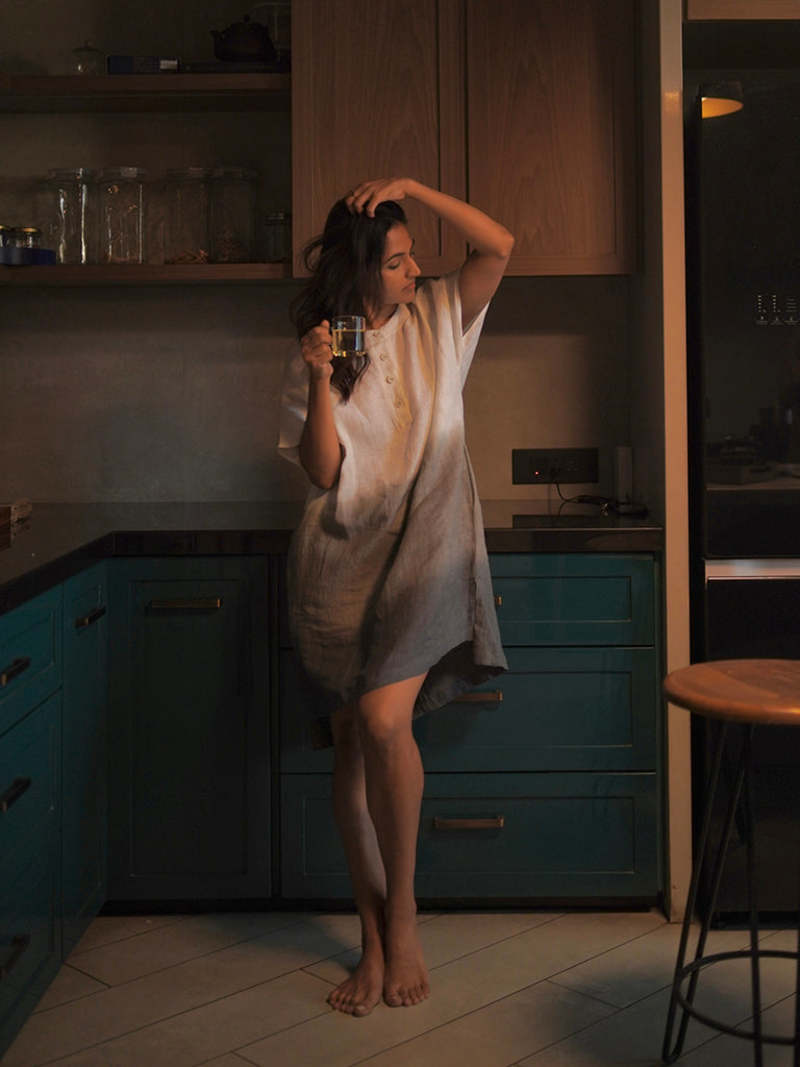 IKKIVI Ombre Block Dress