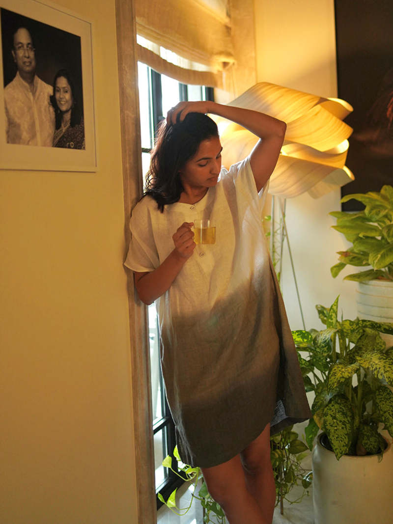 IKKIVI Ombre Block Dress