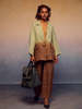 IKKIVI Ombre Classic Suit Set - Pastel Green / Cocoa - Thumbnail 2