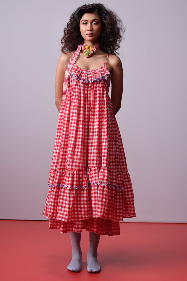 IKKIVI Picnic Ruffle Dress