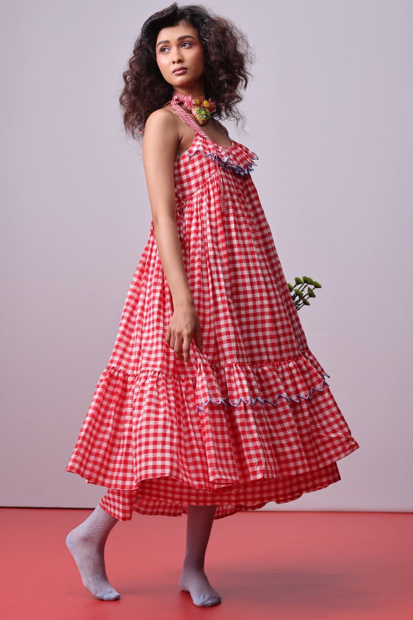IKKIVI Picnic Ruffle Dress
