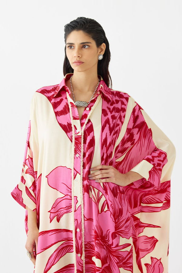 IKKIVI Pink Aphrodite Kimono Set - Pink