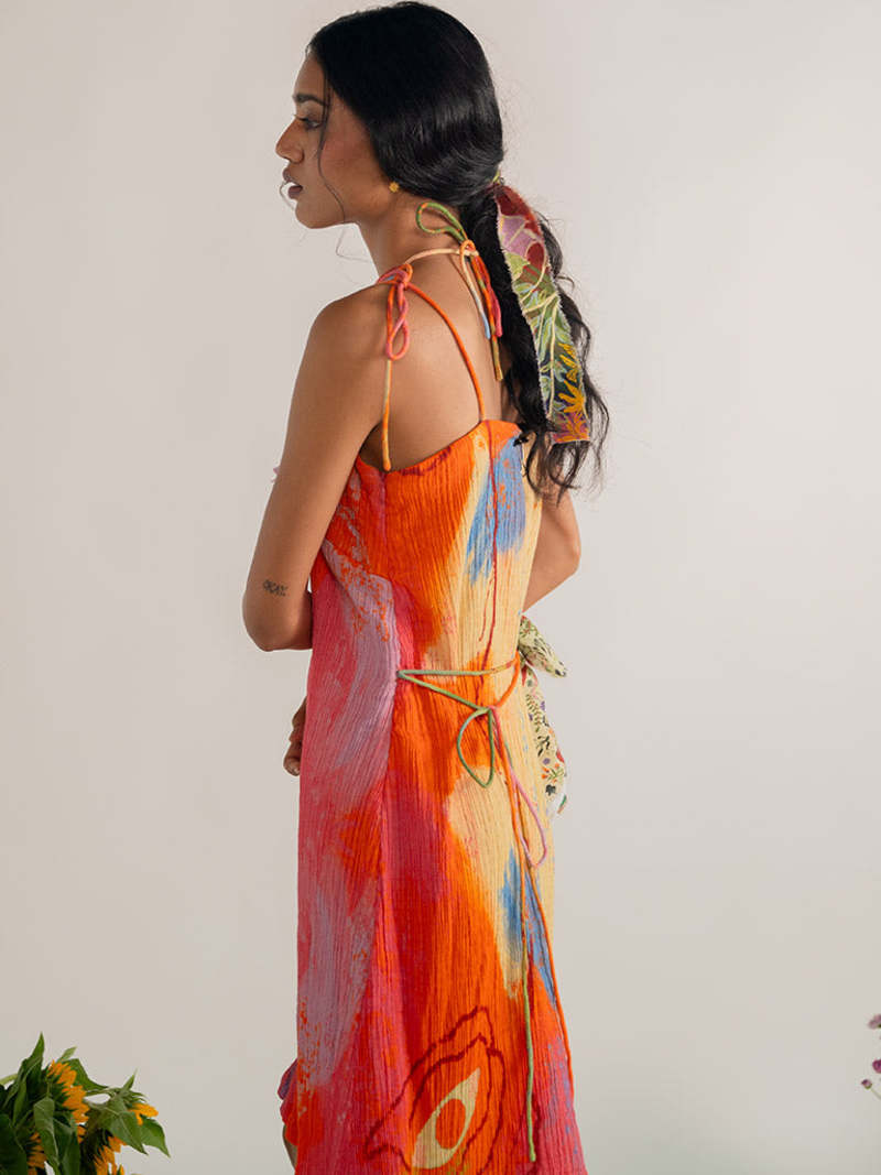 IKKIVI Raag Slip Dress - Multi-Color