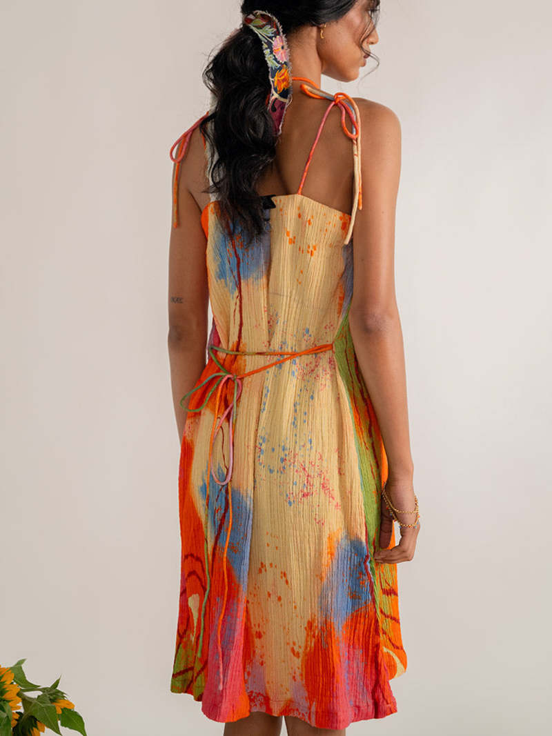 IKKIVI Raag Slip Dress - Multi-Color