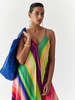 IKKIVI Rainbow Strappy Dress - Multi-Color - Thumbnail 2