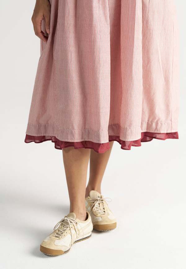 IKKIVI Simply Her Crimson Line Dress - Red