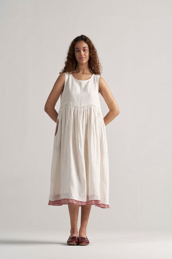 IKKIVI Simply Her Ivory Dress - Off-White