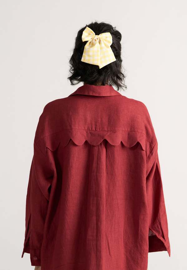 IKKIVI Sunday Classic Shirt Dress - Red