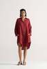IKKIVI Sunday Classic Shirt Dress - Red - Thumbnail 2