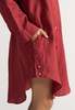 IKKIVI Sunday Classic Shirt Dress - Red - Thumbnail 10