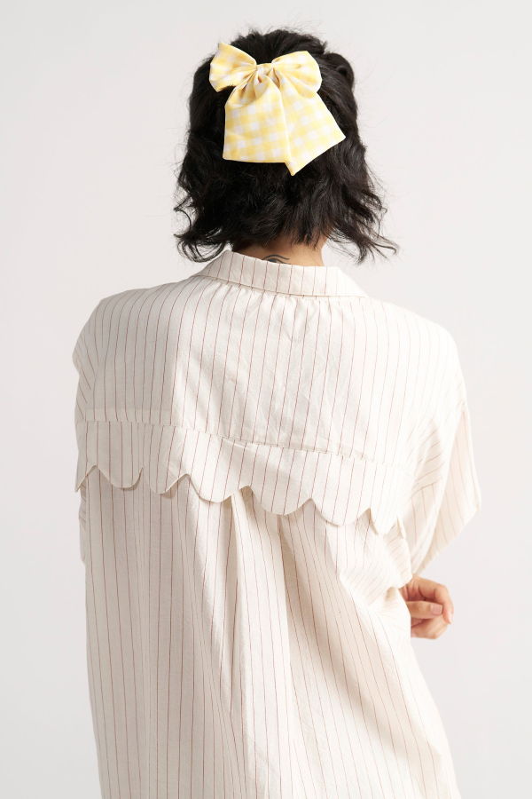 IKKIVI Sunday Classic Old Page Shirt Dress - Off-White