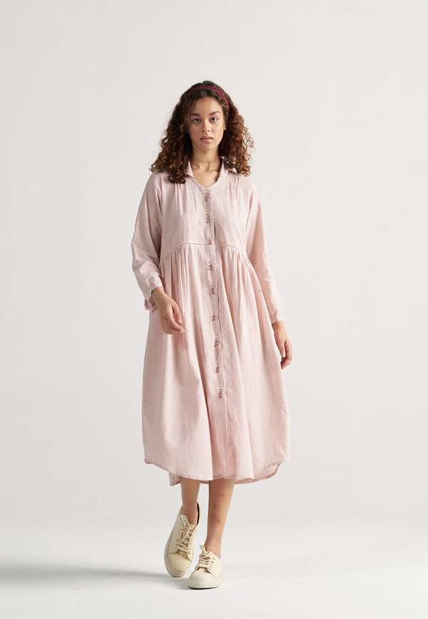 IKKIVI Table For Two Regular Grid Dress - Red