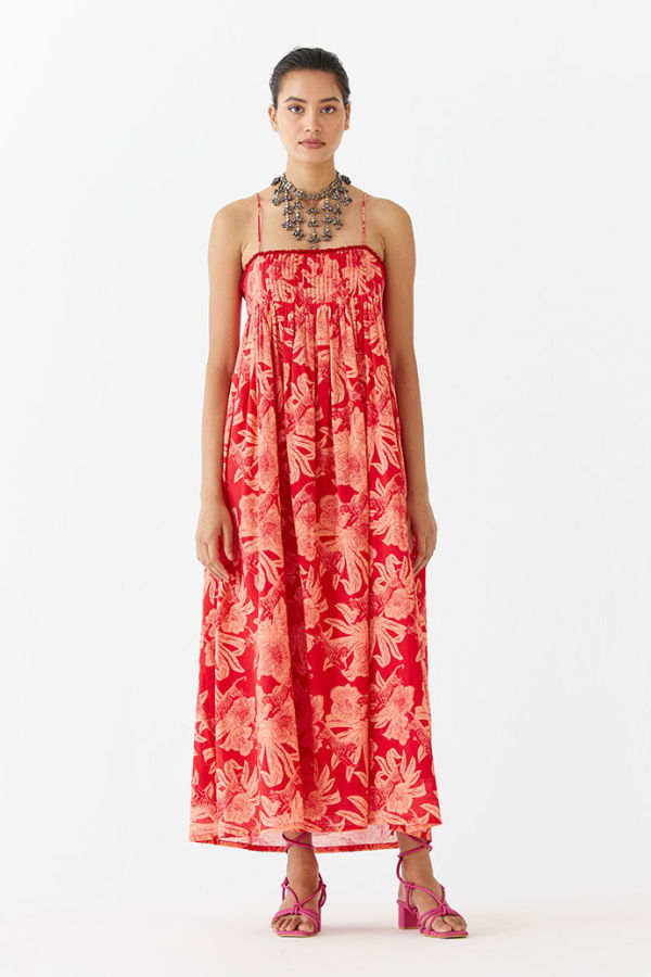 IKKIVI Talon Strappy Dress - Red