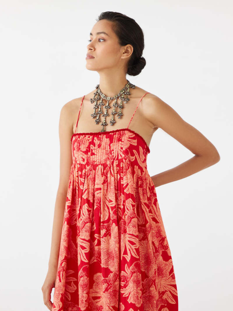 IKKIVI Talon Strappy Dress - Red