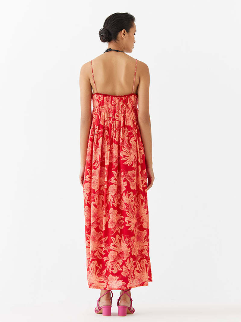 IKKIVI Talon Strappy Dress - Red