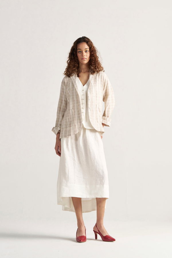 IKKIVI Tea Room Organic Blazer - Off-White