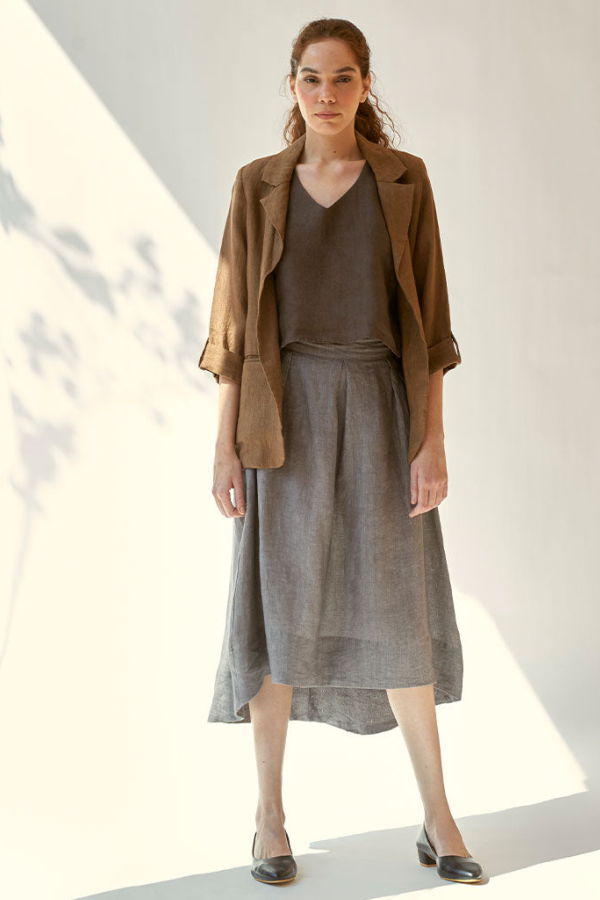 IKKIVI Today's Mood Brown Skirt Set
