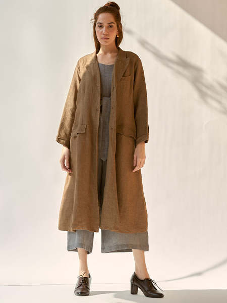 Cristaseya Cotton-Linen Oversized Trench | Garmentory