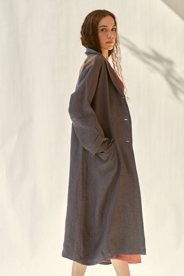 IKKIVI Trench Me Not Coat - Charcoal Grey