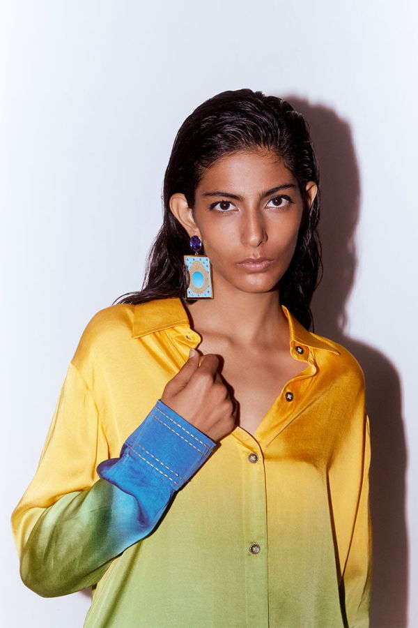 IKKIVI Tropical Leheriya Co-ord Set