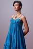 IKKIVI Turquoise Bloom Frill Dress - Turquoise Blue - Thumbnail 2