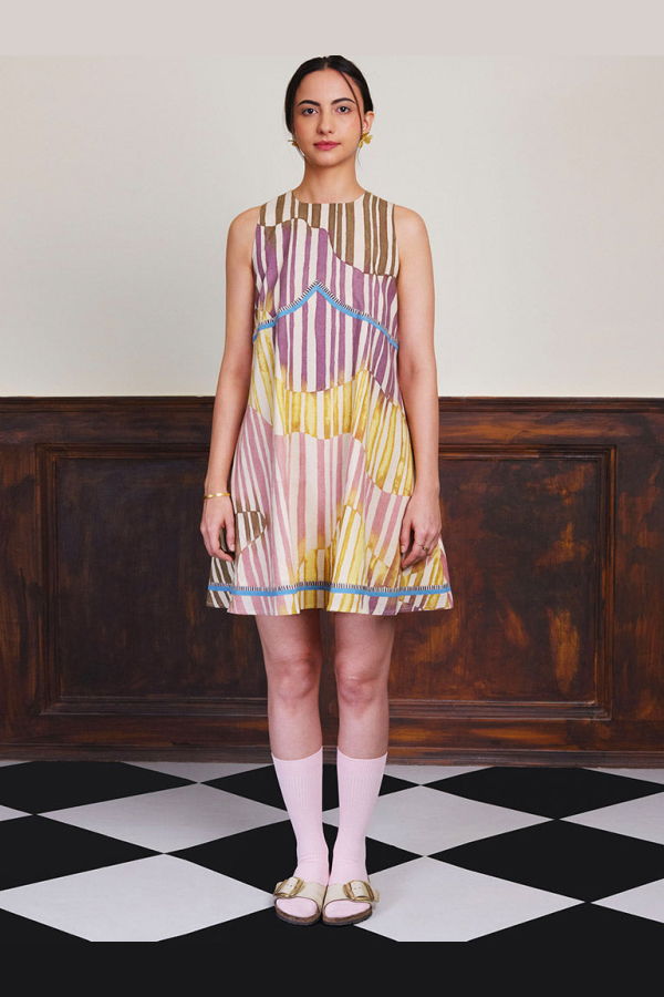 IKKIVI Verse 21 Mini Cotton Dress - Multi-Color