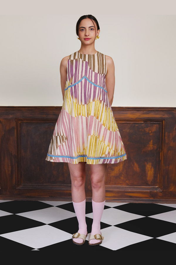 IKKIVI Verse 21 Mini Cotton Dress - Multi-Color