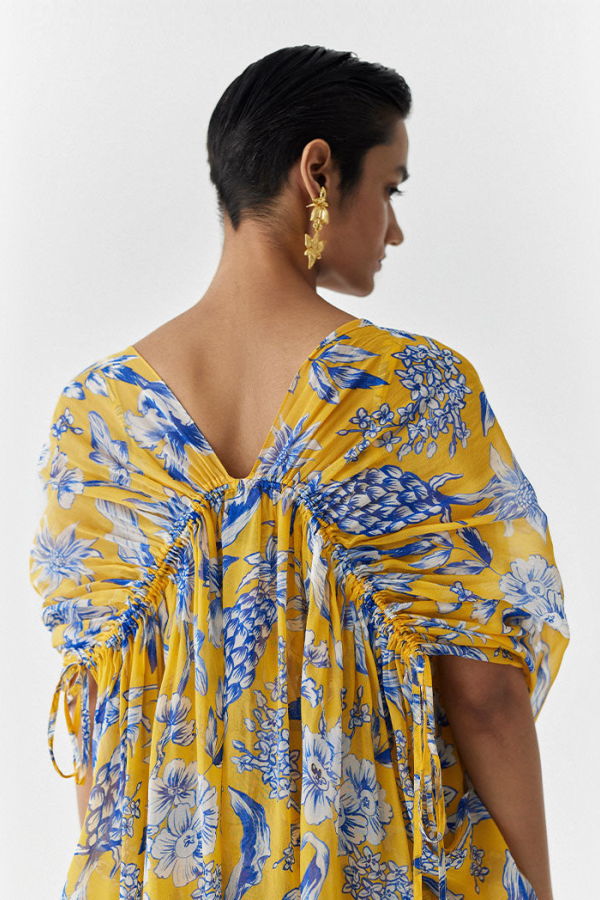 IKKIVI Pineapple Jumpsuit & Cape Set - Yellow