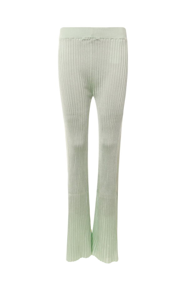 Jil Sander Ribbed Viscose Trouser - Green