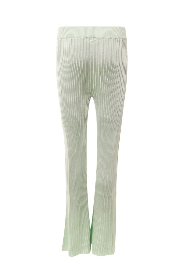 Jil Sander Ribbed Viscose Trouser - Green