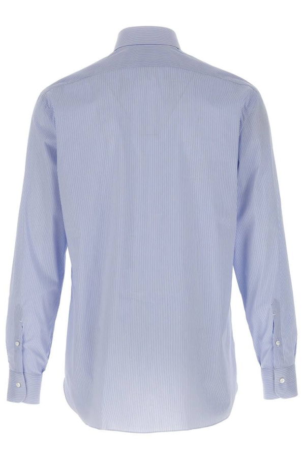 Barba Napoli Striped Shirt - Light Blue