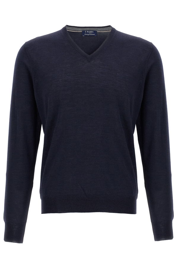 Barba Napoli Wool And Silk Sweater - Blue