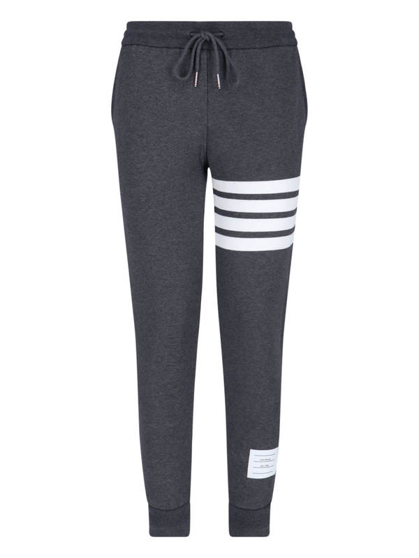 Thom Browne Loopback 4-Bar Track Pants - Gray