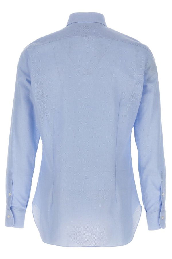 Barba Napoli Honeycomb Shirt - Light Blue