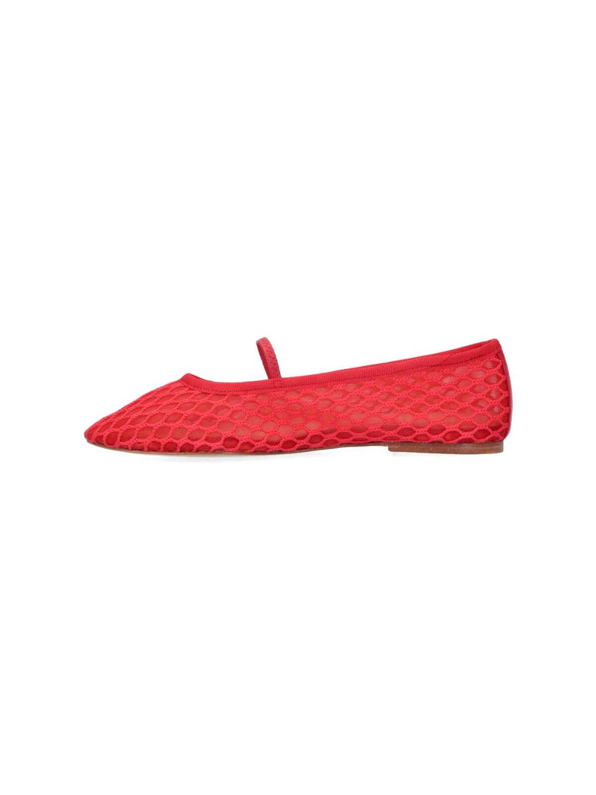 A.P.C. Swan Mesh Ballet Flats - Red - Image 3 of 5