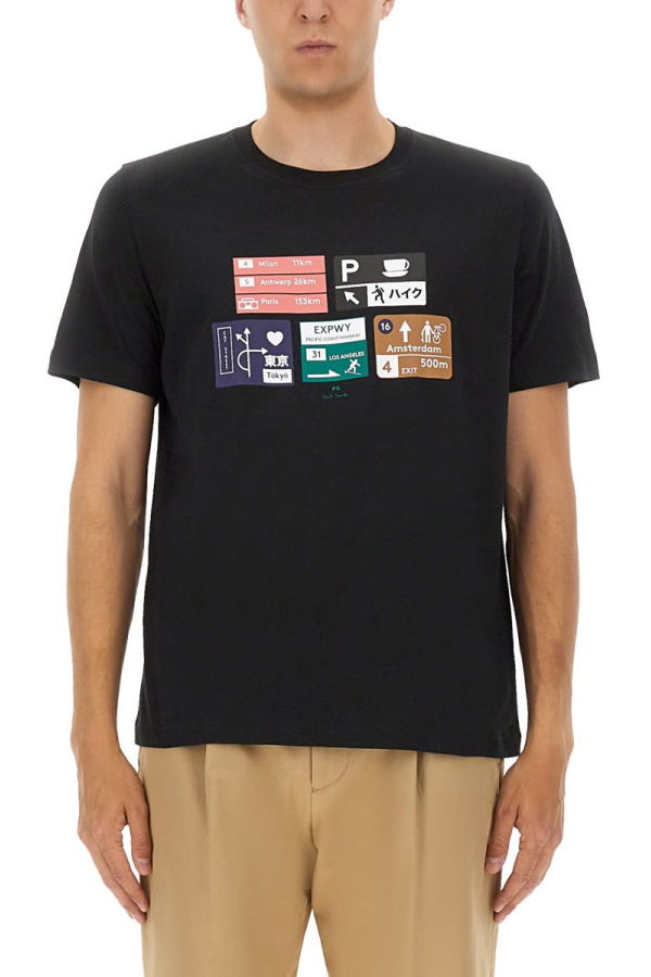 PAUL SMITH PS by Paul Smith Regular Fit T-shirt - Black