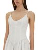 Staud Dena Mini Dress - White - Thumbnail 4