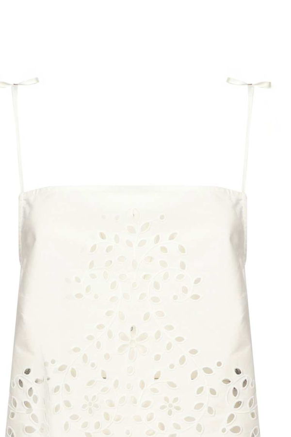 Self-Portrait Cotton Embroidered Top - White