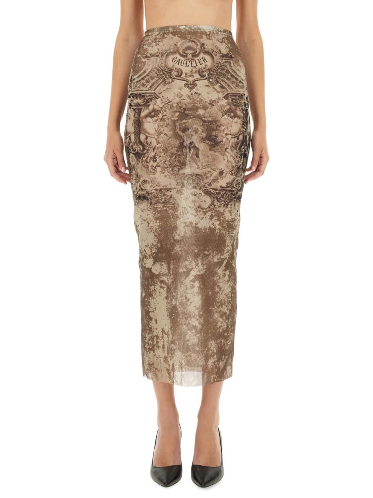 Jean Paul Gaultier Long Medallion Skirt - Nude - Image 1 of 4